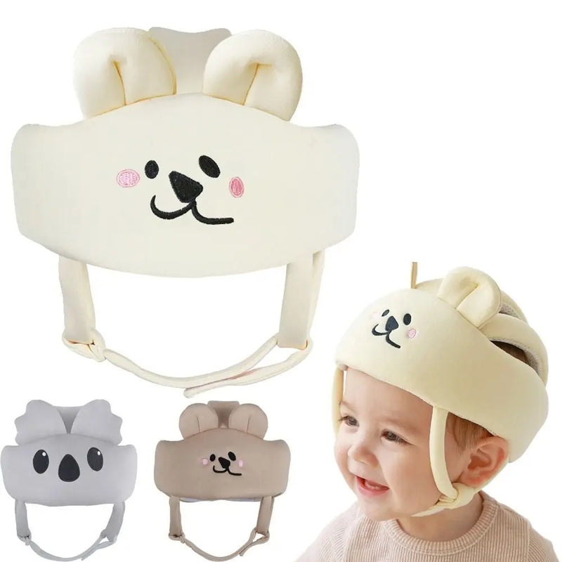 Soft No Bumps Infant Safety Helmet Mesh Breathable Toddler Head Cushion Shock Absorbing Adjustable Baby Safety Headguard Child